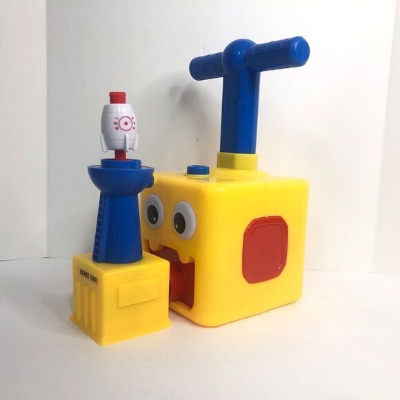 balloon zoom balloon powered flying rocket launcher toy kids yellow blue red fun - Picture 4 of 6